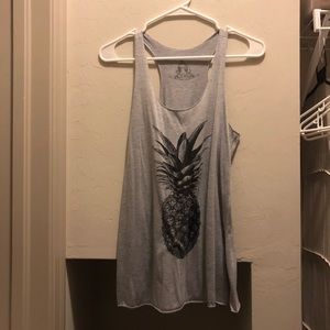 Gray Pineapple Tank Top
